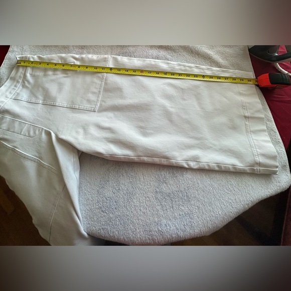 SPANX 20479Q Cropped Wide Leg Classic White Pull-on Shaping Pants M - Picture 3 of 8